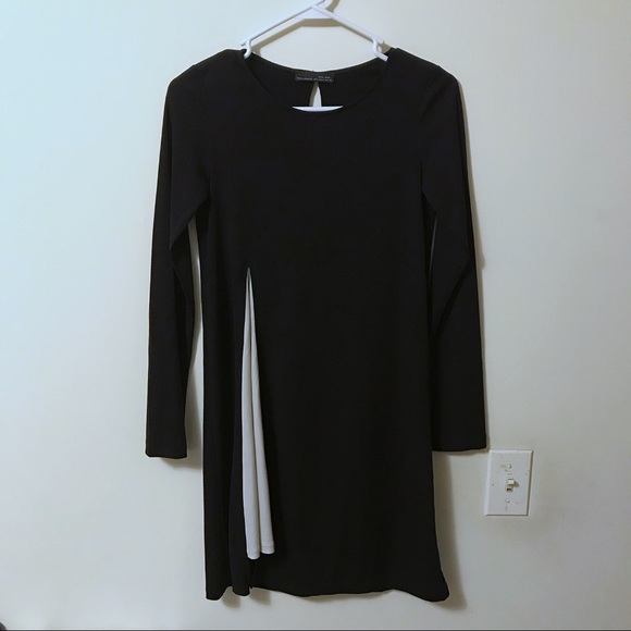 Zara Dresses & Skirts - Zara Black White Block Shift Long Sleeve Dress S